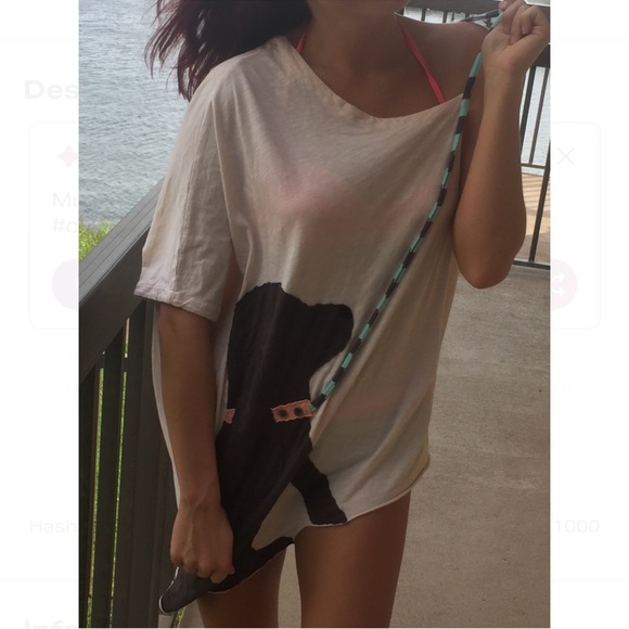 ModCloth Asymmetrical Top with Dog Print - Picture 2 of 2